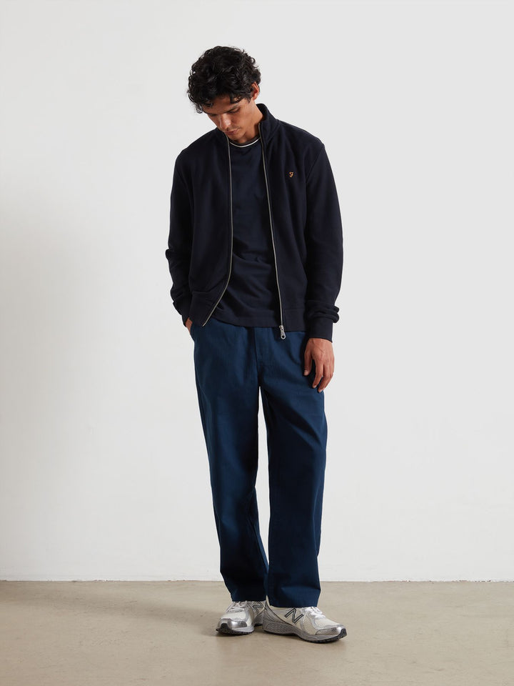 Farah Seaton Zip Thru True Navy