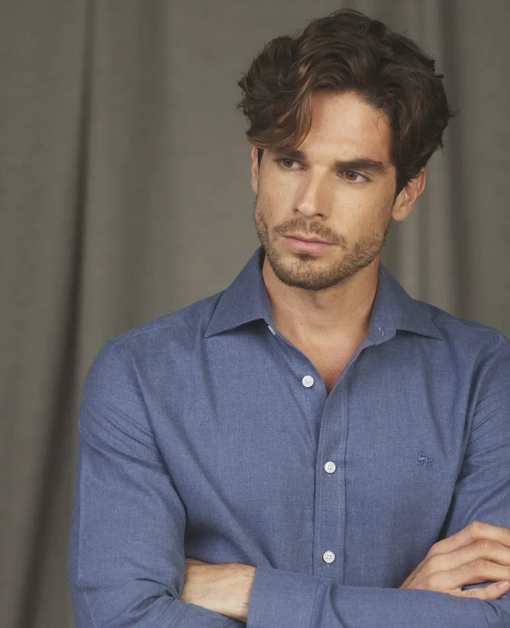 Magee Dunross Flannel Shirt Blue image 3