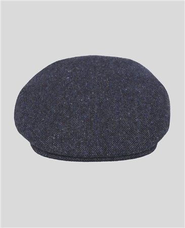 Magee Donegal Tweed Flat Cap in Navy Salt & Pepper