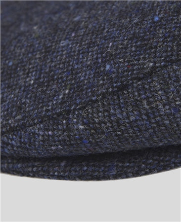 Magee Donegal Tweed Flat Cap in Navy Salt & Pepper