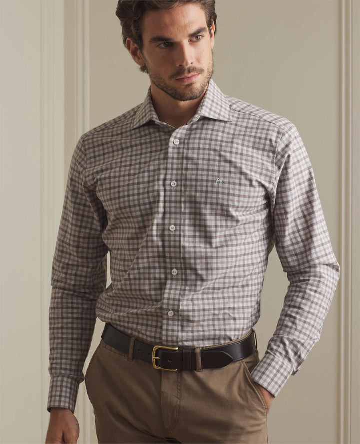 Magee Tullagh Shirt Brown Gingham