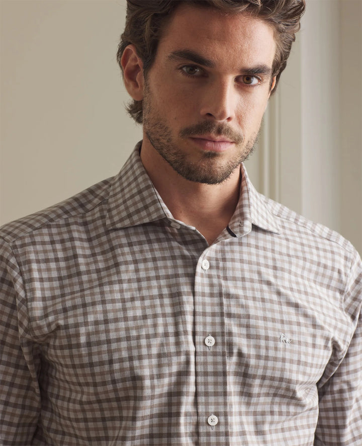 Magee Tullagh Shirt Brown Gingham