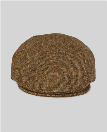 Magee Donegal Tweed Flat Cap in Brown Salt & Pepper