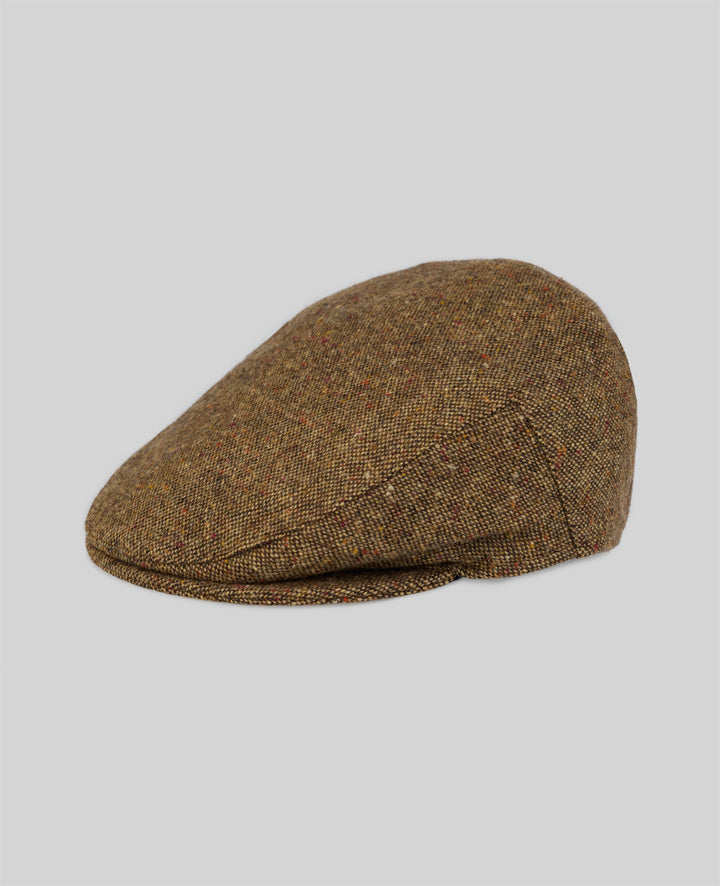 Magee Donegal Tweed Flat Cap in Brown Salt & Pepper