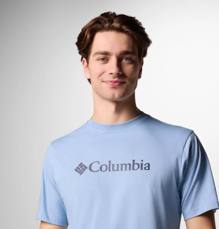 Columbia Basic Logo Tee Shirt Ripple Blue