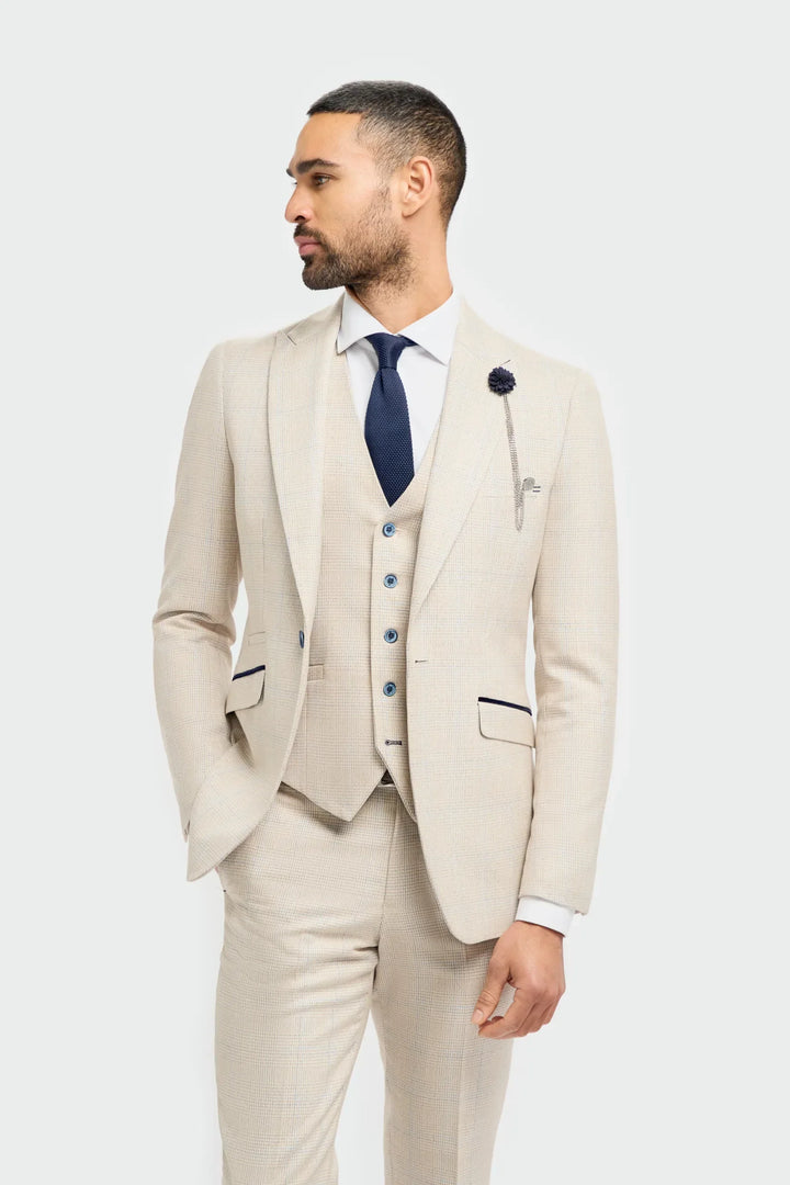 House Of Cavani Caridi Beige Suit image 4