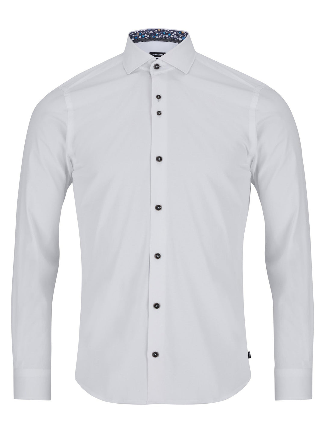 Remus Uomo White Seville Long Sleeve Semi-Formal Shirt