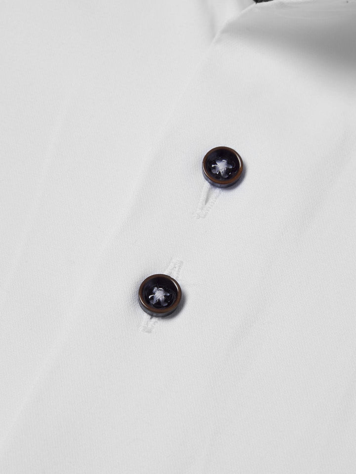 Remus Uomo White Seville Long Sleeve Semi-Formal Shirt