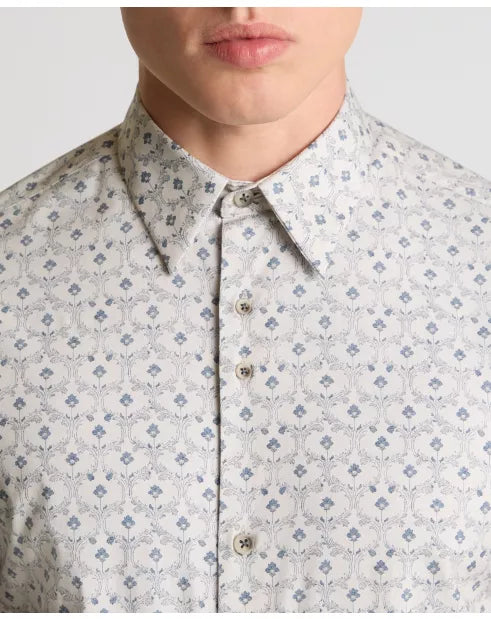 Remus Uomo Stone Regular Long Sleeve Semi-Formal Shirt