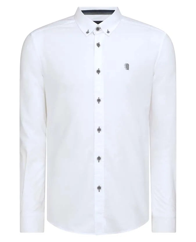 Remus Uomo Slim Fit Oxford Shirt White