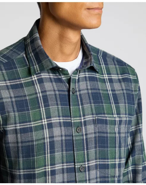 Remus Uomo Navy Tapered Long Sleeve Casual Shirt