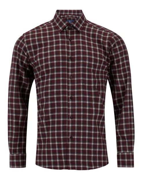 DG's Drifter Dark Red Regular Long Sleeve Casual Shirt