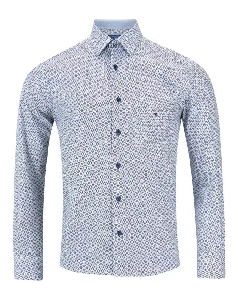 DG's Drifter Sky Blue Regular Long Sleeve Casual Shirt