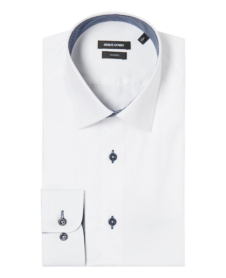 Remus Uomo White Seville Long Sleeve Formal Shirt