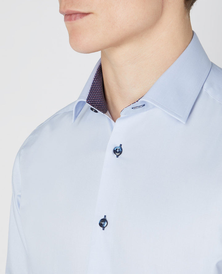 Remus Uomo Sky Blue Seville Long Sleeve Formal Shirt