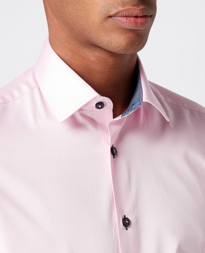 Remus Uomo Pink Seville Long Sleeve Formal Shirt