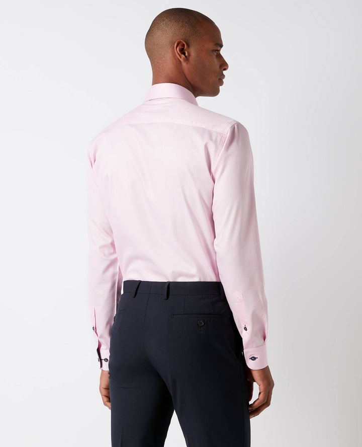 Remus Uomo Pink Seville Long Sleeve Formal Shirt