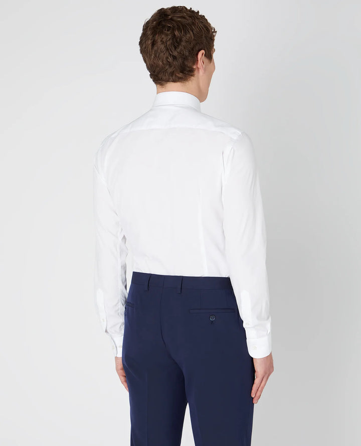 Remus Uomo Long Sleeve Slim Formal Shirt White