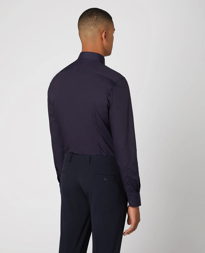 Remus Uomo Long Sleeve Slim Formal Shirt Navy