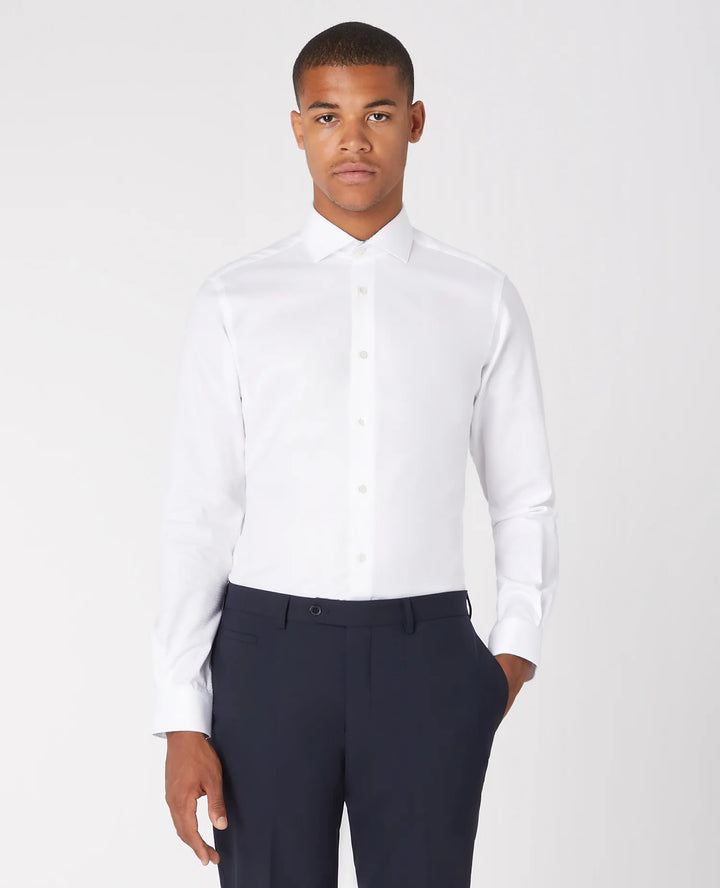 Remus Uomo Seville Long Sleeve Formal Shirt White