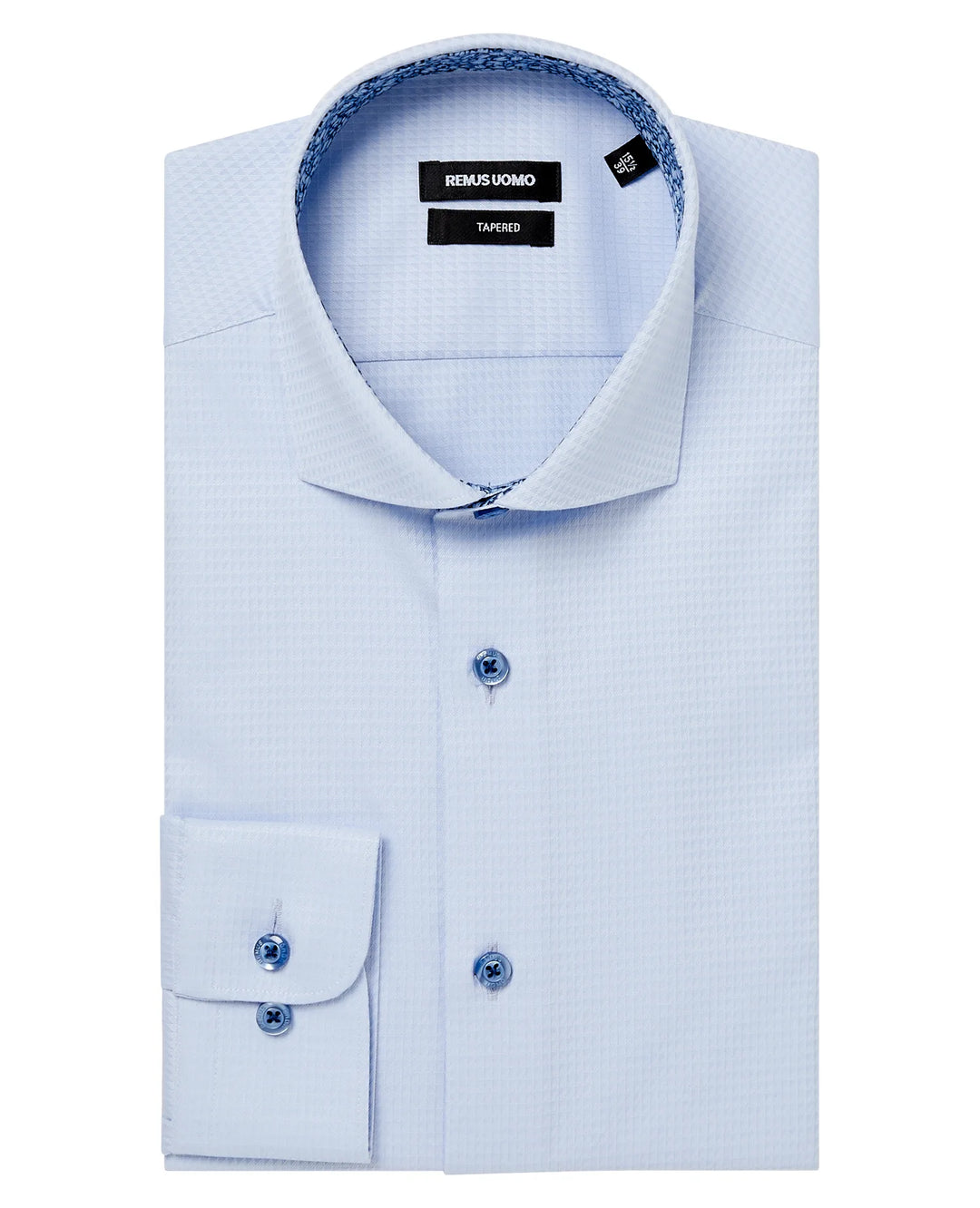 Remus Uomo Seville Long Sleeve Formal Shirt Light Blue