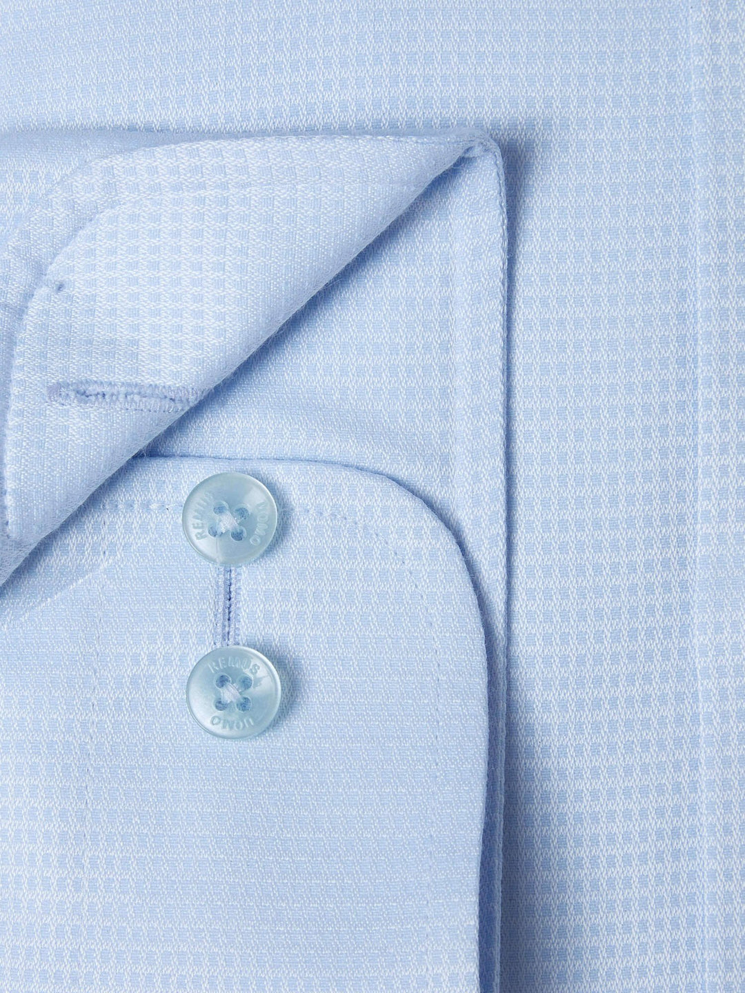 Remus Uomo Long Sleeve Tapered Fit Formal Shirt Blue