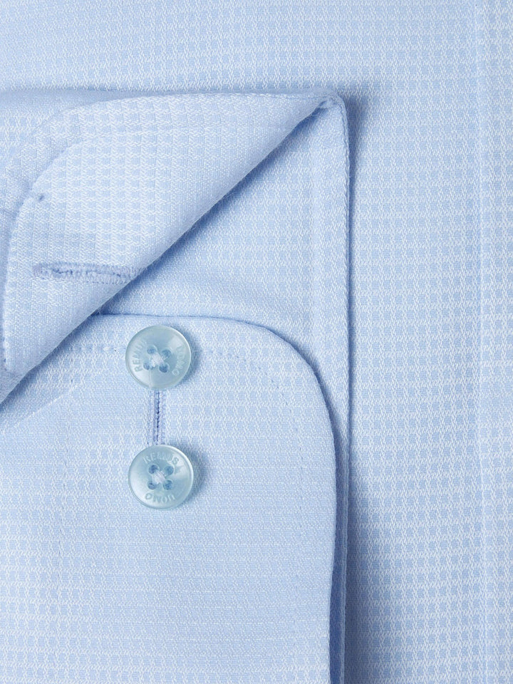 Remus Uomo Long Sleeve Tapered Fit Formal Shirt Blue