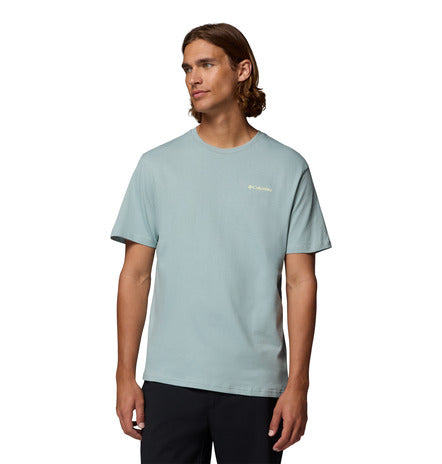 Columbia Barton Springs Graphic T-Shirt Crushed Blue,Citron Haze
