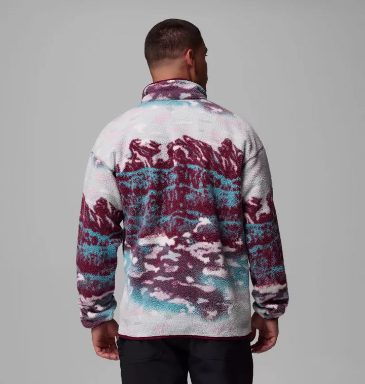 Helvetia II Printed Half Snap Fleece Rich Wine Sisters