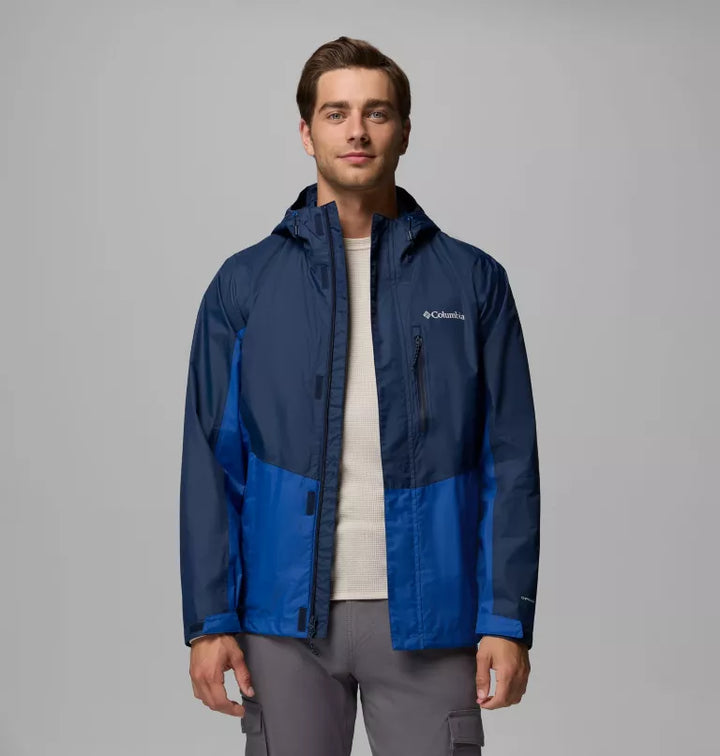 Columbia Men's Pouring Adventure Jacket Collegiate Navy, Mountain Blue