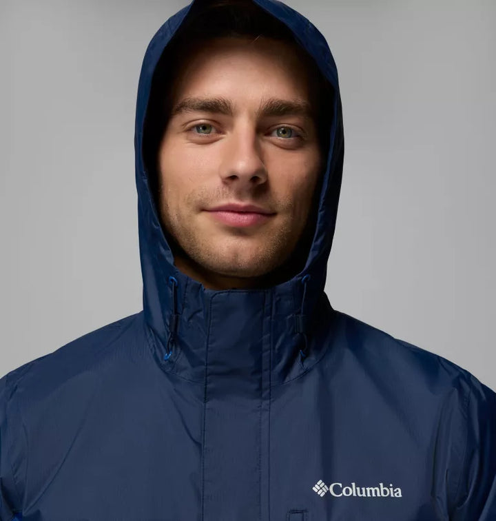 Columbia Men's Pouring Adventure Jacket Collegiate Navy, Mountain Blue