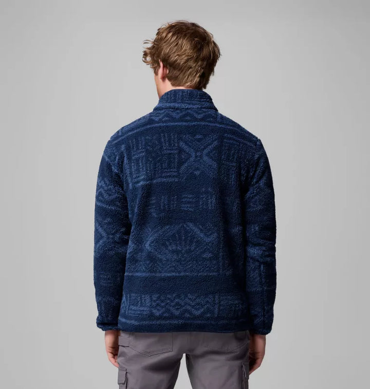 Helvetia Rugged Ridge Sherpa Half Zip Fleece Coll Navy Deschutes Days