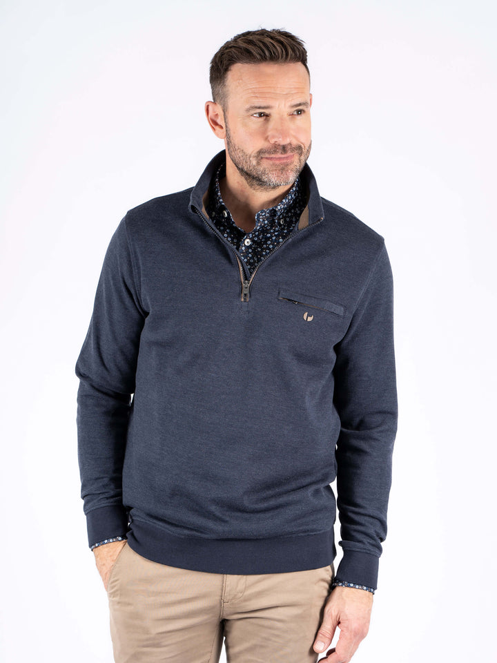 Pre End Leander Zip Sweatshirt Dark Navy