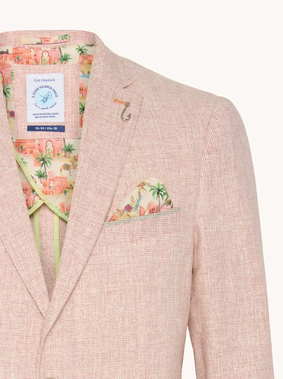 A Fish Named Fred Blazer Small Check Rose Pink image 1