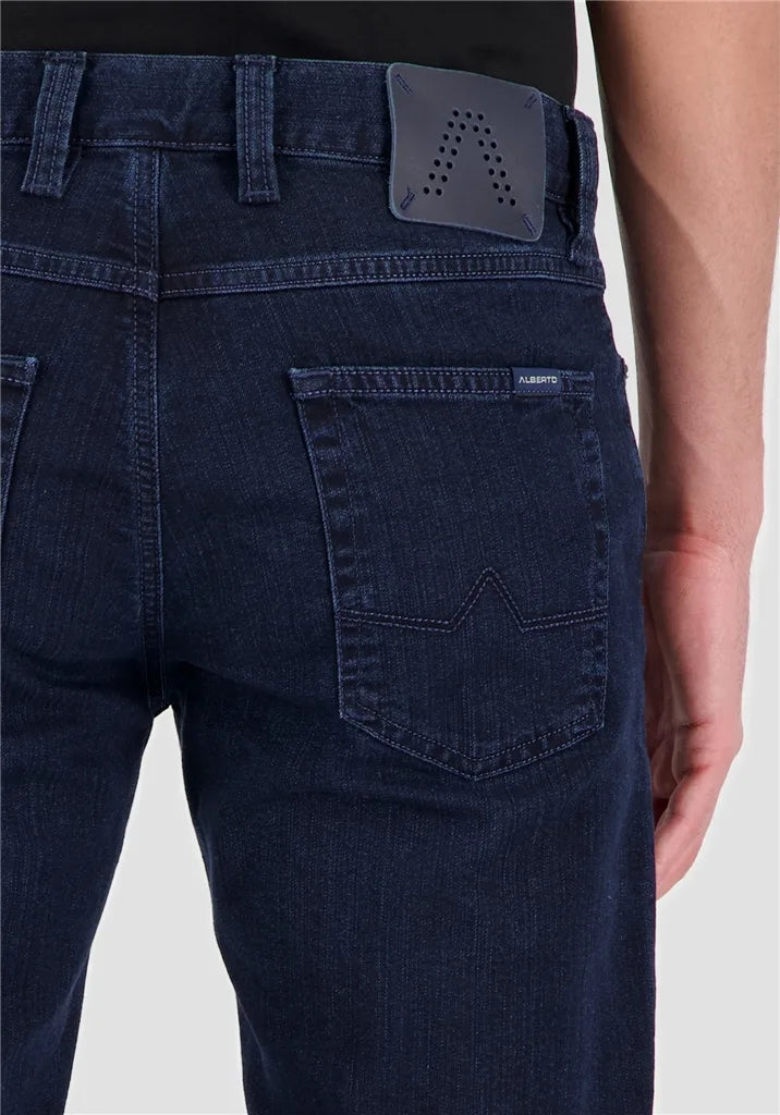 Alberto Pipe Regular Fit Stretch Jean Navy