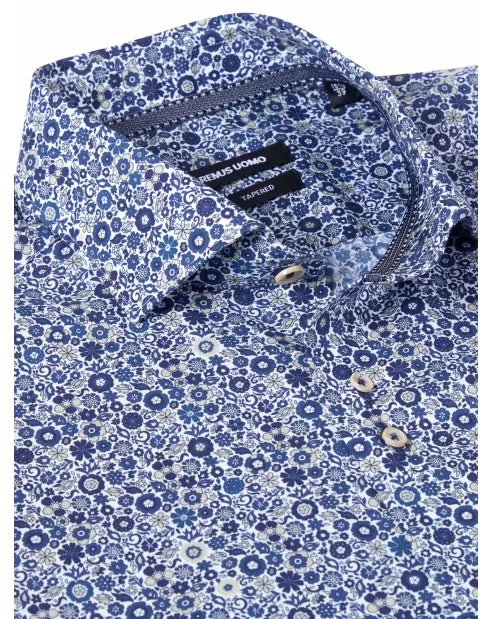 Remus Uomo Dark Blue Seville Long Sleeve Semi-Formal Shirt image 2