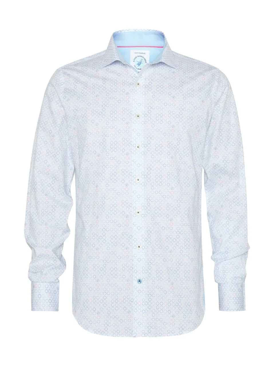 A Fish Named Fred Shirt Circles Light Blue