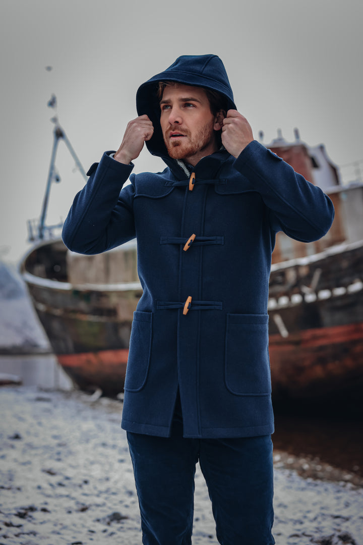A Fish Named Fred Duffle Coat Navy