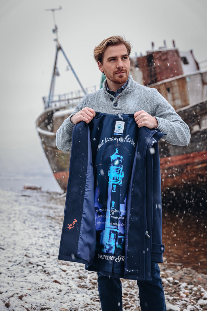 A Fish Named Fred Duffle Coat Navy