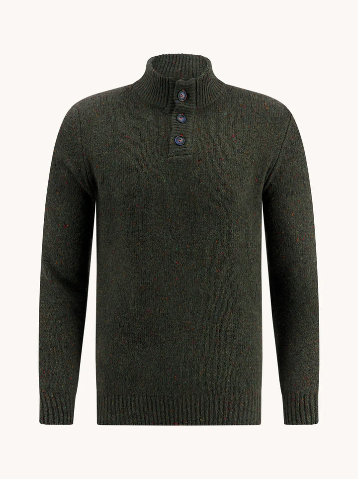 A Fish Named Fred Knitted Jumper Hedge Green