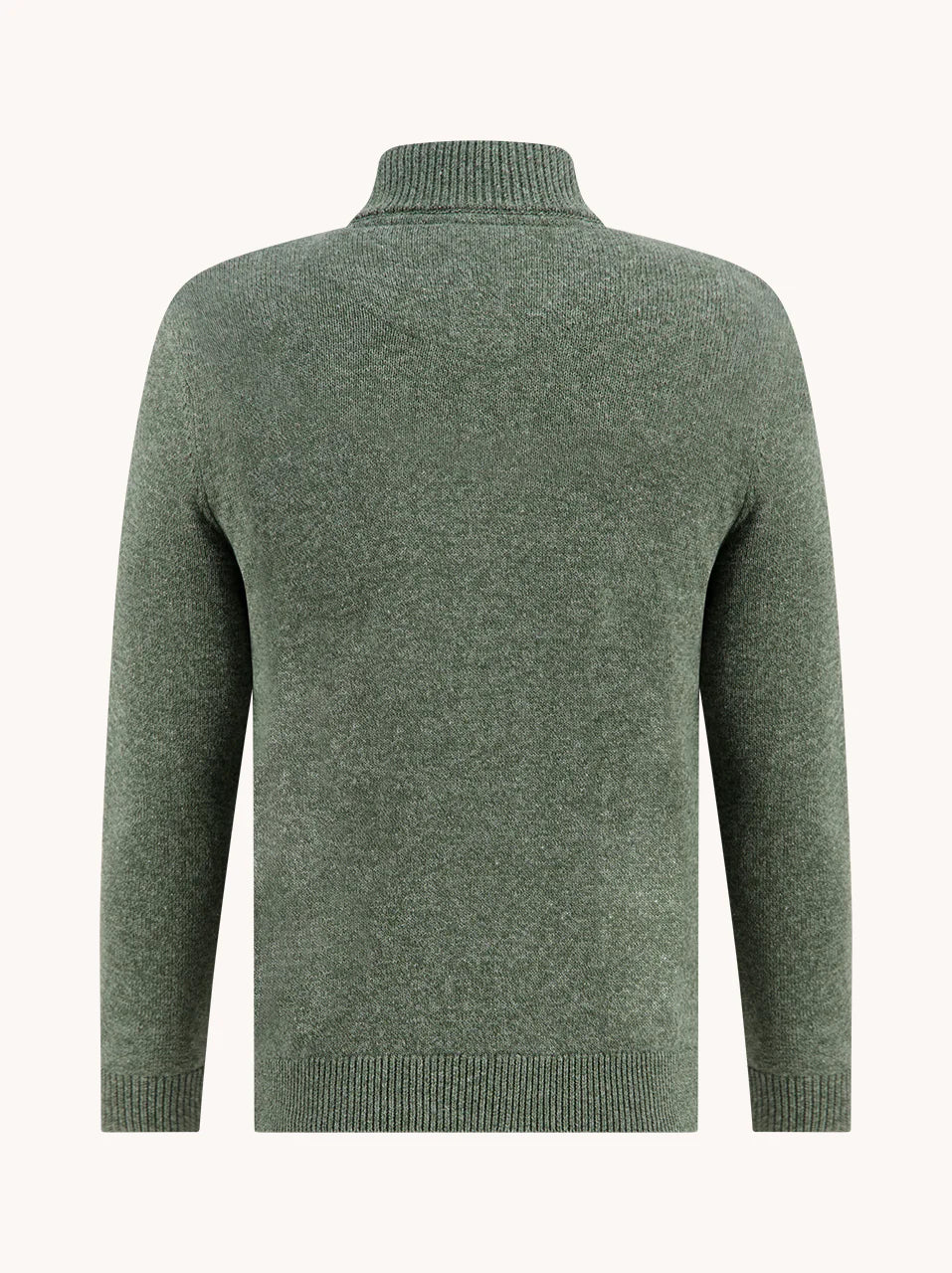 A Fish Named Fred Mock-Zip Melange Dark Green