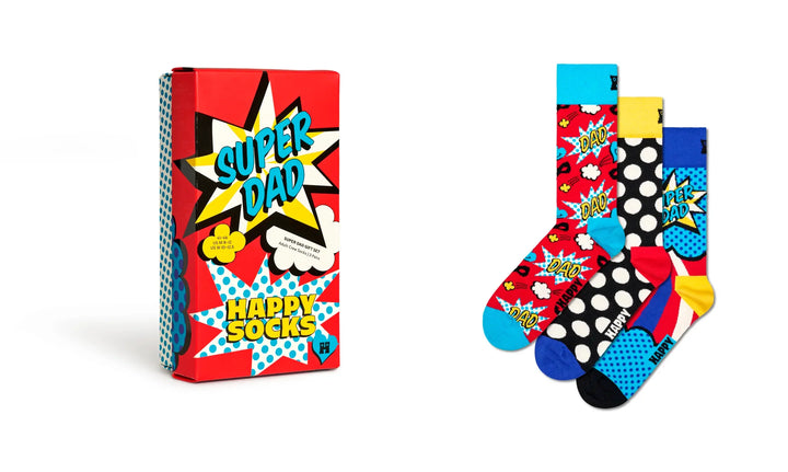 Happy Socks Super Dad 3 Pack Sock Giftbox image 6