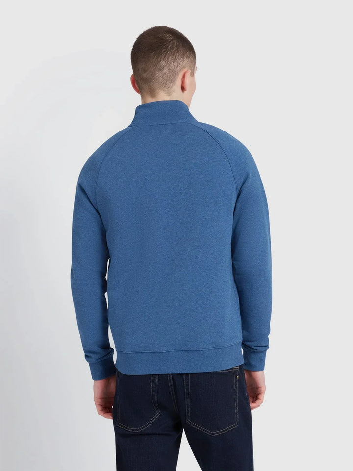 Farah Jim 1/4 Zip Sweatshirt Cold Metal Marl image 3