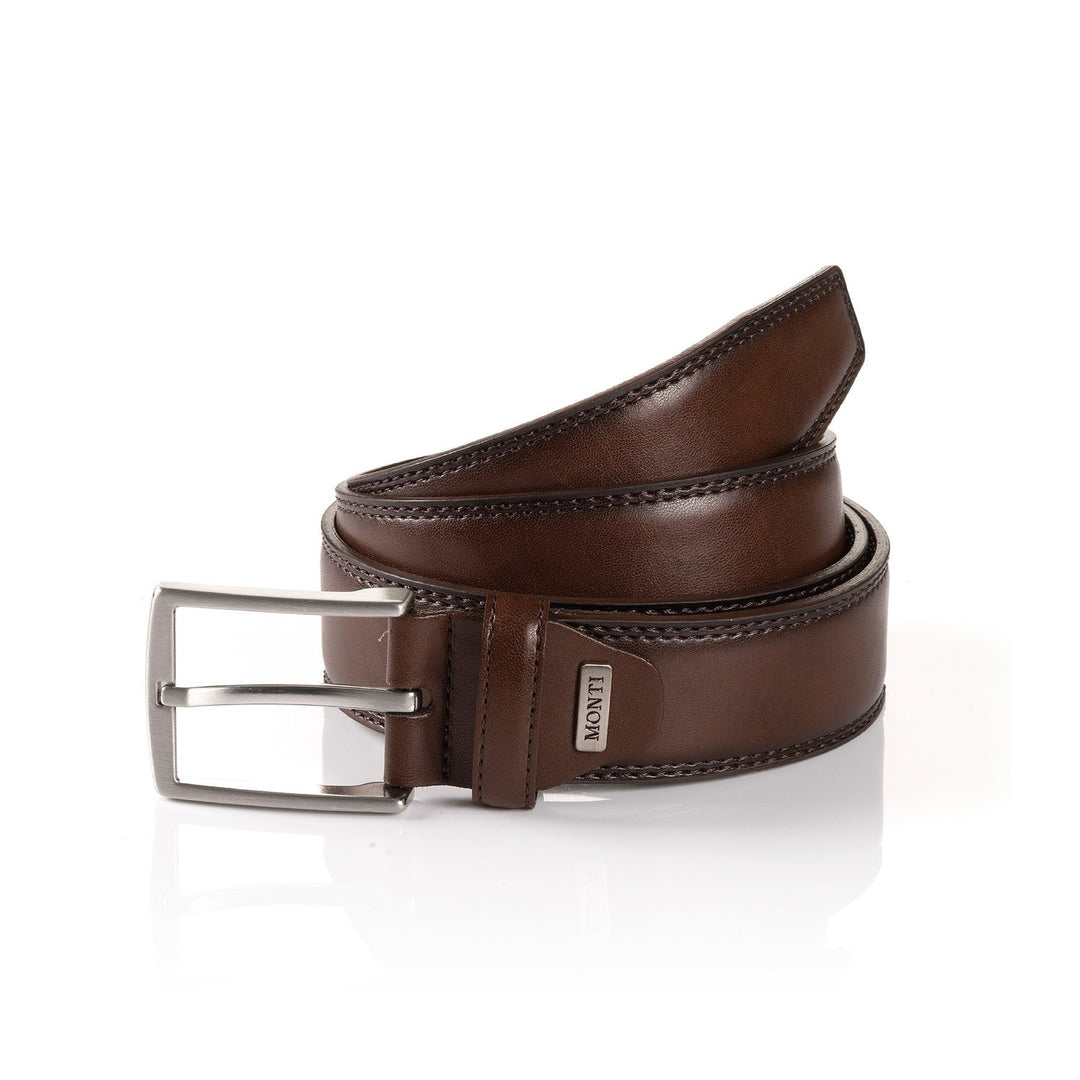 Monti Leather Belt Dark Brown