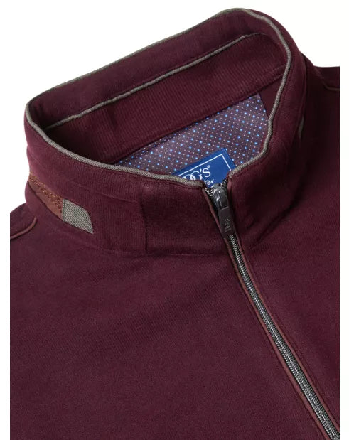 DG's Drifter Dark Red Long Sleeve Casual Zip