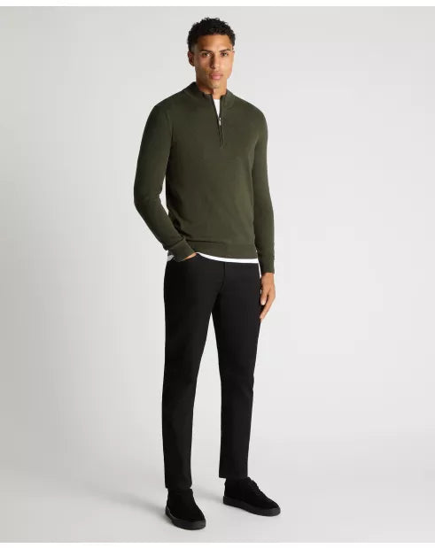 Remus Uomo Half Zip Sweater Indigo Green