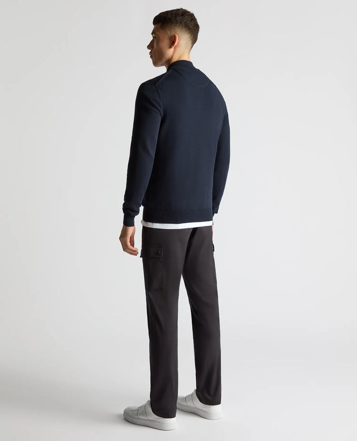 Remus Uomo Cotton 1/4 Zip Navy