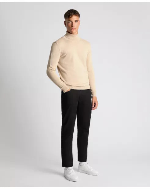 Remus Uomo Stone Long Sleeve Roll Neck Sweater