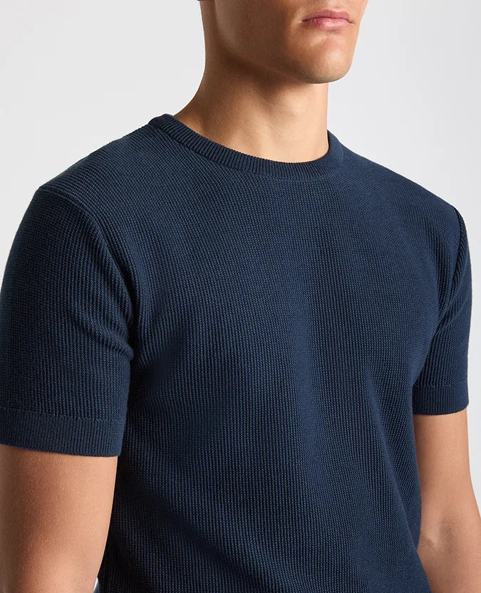 Remus Uomo Crew Neck Short Sleeve Top Navy