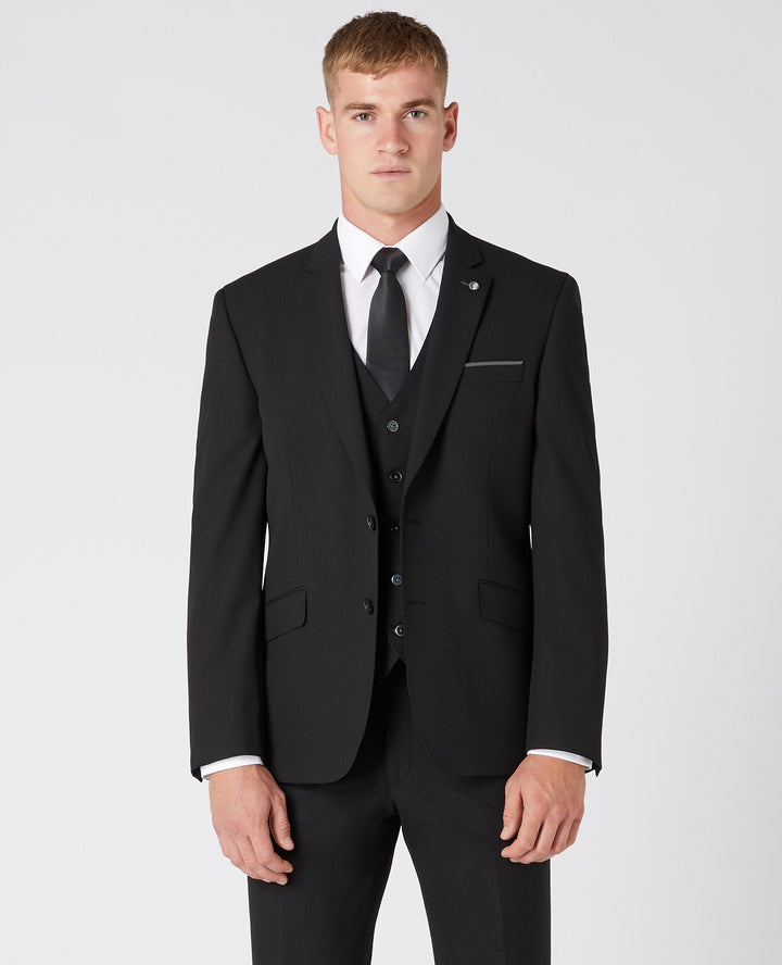 Remus Uomo Palucci Mix & Match Tapered Jacket Black